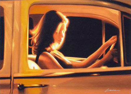 Night Driver Carrie Graber Canvas Giclée Print Artist Hand Signed and Numbered