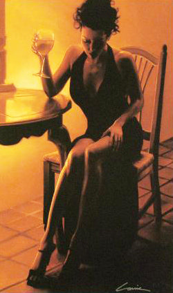 Elegant Lady in Black Carrie Graber Canvas Giclée Artist Hand Signed and Numbered