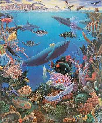 Waters Edge Charles Lynn Bragg Offset Lithograph Print Artist Hand Signed and Numbered