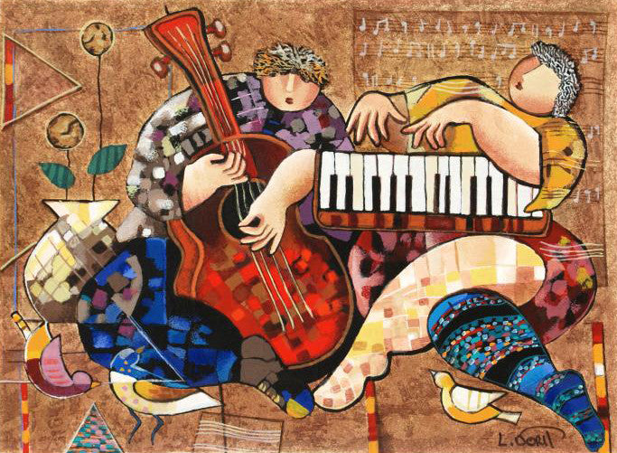 Folklore Dorit Levi Serigraph Print Artist Hand Signed and Numbered