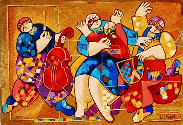 Salsa Fun Levi Serigraph Print Artist Hand Signed and Numbered