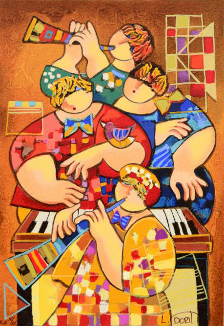 Slow Summer Tune Dorit Levi Artist Proof Serigraph Print Artist Hand Signed and EA Numbered