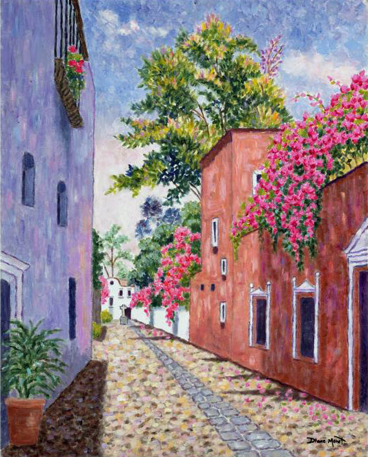 San Angel Diane Monet Canvas Giclée Print Artist Hand Signed and Numbered