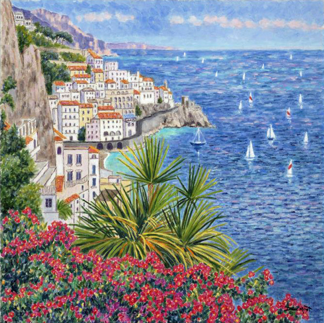 Amazing Amalfil Diane Monet Canvas Giclée Print Artist Hand Signed and Numbered