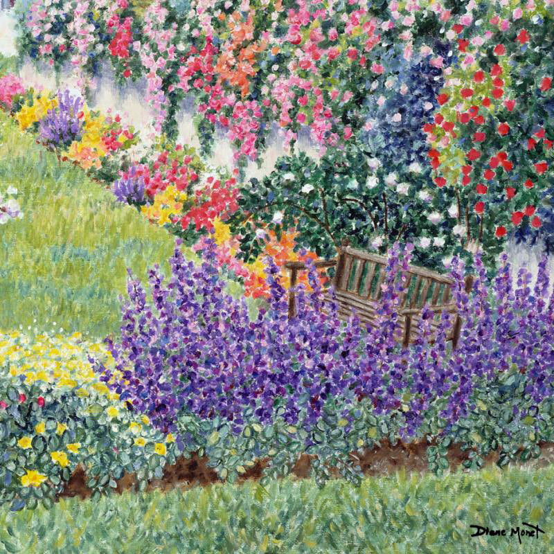 Diane Monet Untitled Canvas Giclée Print Artist Hand Embellished Signed and Numbered