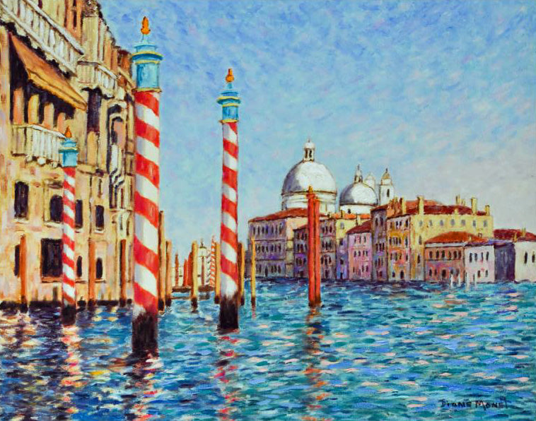 Candy Canes of Venice Diane Monet Canvas Giclée Print Artist Hand Signed and Numbered