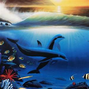 Wyland Dolphin Days Lithograph Print Artist Hand Signed and Numbered
