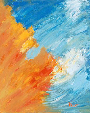 Splash of Color Elliot Fallas Original Canvas Oil Painting Artist Hand Signed