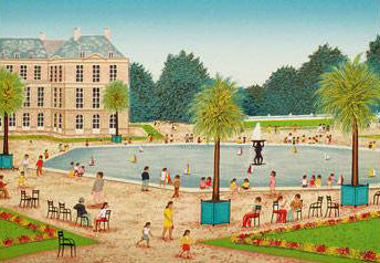 Bassin du Luxembourg Fanch Ledan Artist Proof Lithograph Print Hand Signed and AP Numbered