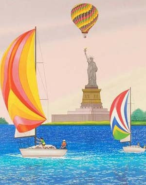 Le Vent de la Liberte Fanch Ledan Artist Proof Lithograph Print Artist Hand Signed and Numbered