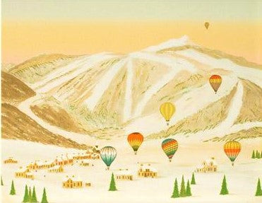 Ballooning in the Rockies Fanch Ledan Artist Proof Lithograph Print Artist Hand Signed and AP Numbered