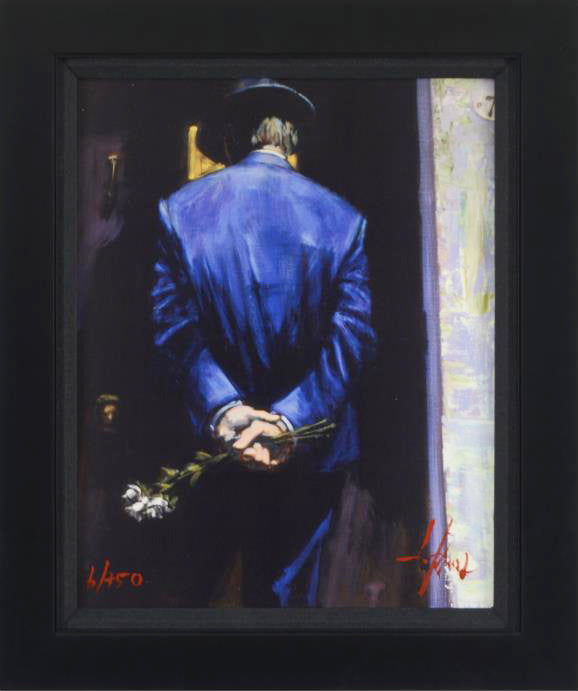 Nocturnal Surprise I Fabian Perez Giclée Print on Canvas Board Artist Hand Textured Signed Numbered and Framed