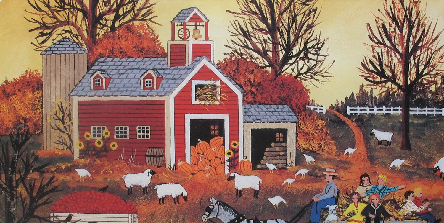 Five White Geese Jane Wooster Scott Lithograph Print Artist Hand Signed and Numbered