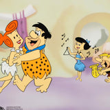 Flintstones Jam Session Hanna Barbera Animation Art Sericel and Full Color Lithograph Background
