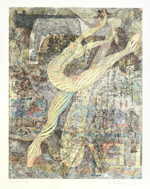 Seven Guillaume Azoulay Hand Colored Etching Artist Hand Signed and Numbered