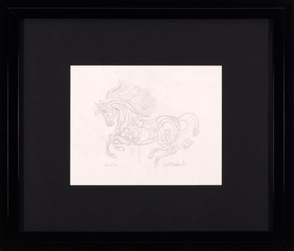 BL Sketch Guillaume Azoulay Original Pencil Drawing Artist Hand Signed and Framed