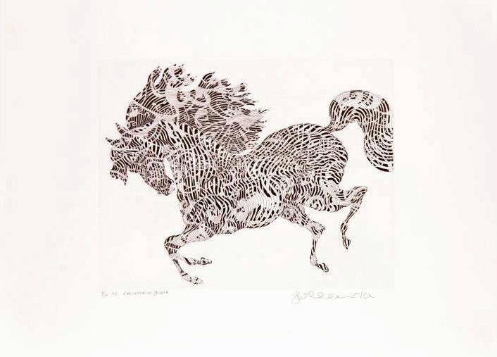 Larlechino Guillaume Azoulay Etching Artist Hand Signed and HC Numbered