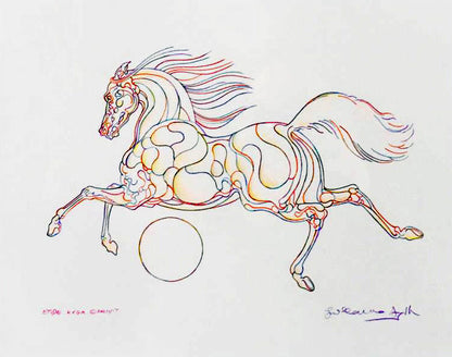 Etude KXGA - Original Color Pencil Drawing on Paper by Guillaume Azoulay