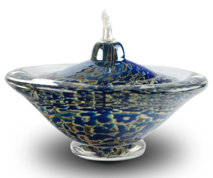 Saturn Oil Lamp GartnerBlade Hand Blown Glass Sculpture Artists Hand Signed