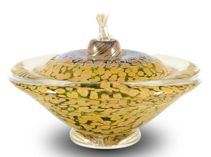 Saturn Oil Lamp GartnerBlade Hand Blown Glass Sculpture Artists Hand Signed