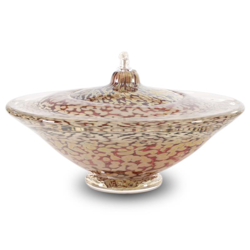 Large Saturn Oil Lamp GartnerBlade Hand Blown Glass Sculpture Artists Hand Signed