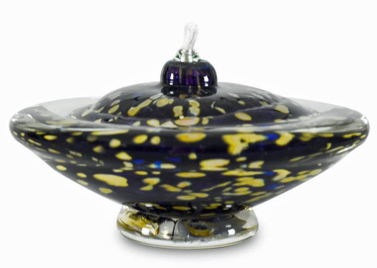 Saturn Oil Lamp GartnerBlade Hand Blown Glass Sculpture Artists Hand Signed