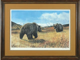 Bears Meeting Charles Gause Lithograph Print Artist Hand Signed Numbered and Framed