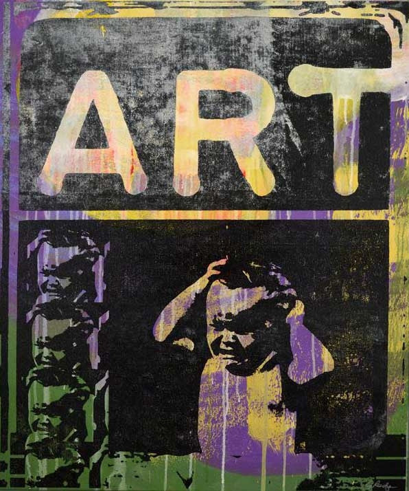 Art Gail Rodgers Hand Pulled Acrylic Silkscreen Painting Artist Hand Signed and Gallery Wrapped