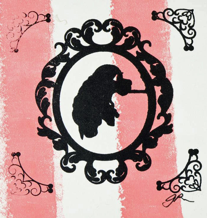 Lady and the Tramp Gail Rodgers Acrylic Silkscreen Painting on Canvas from her Mirror Mirror Series Artist Hand Signed