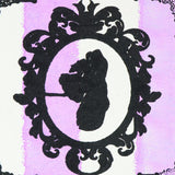 Lady and the Tramp Gail Rodgers Acrylic Silkscreen Painting on Canvas from her Mirror Mirror Series Artist Hand Signed