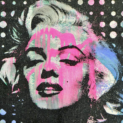 Marilyn Monroe Gail Rodgers Acrylic Silkscreen Painting on Canvas Artist Hand Signed