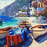 Memories of Capri Howard Behrens Hand Embellished Canvas Giclée Print Artist Hand Signed and Numbered