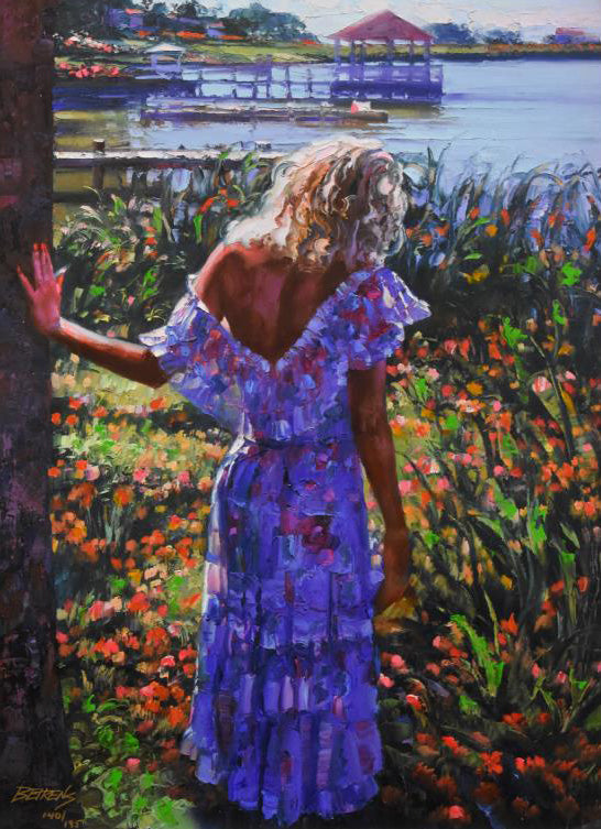 My Beloved by the Lake Howard Behrens Canvas Giclée Print Artist Hand Signed and Numbered