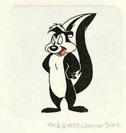 Pepe Le Pew Warner Bros Looney Tunes Hand Tinted Color Etching Numbered