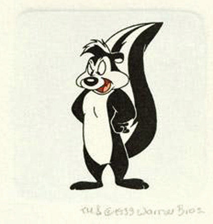 Pepe Le Pew Warner Bros Looney Tunes Hand Tinted Color Etching Numbered Framed