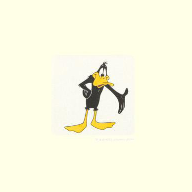 Daffy Duck Warner Bros Hand Tinted Color Etching Numbered and Framed