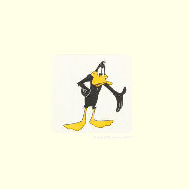 Daffy Duck Warner Bros Hand Tinted Color Etching Numbered Custom Framed