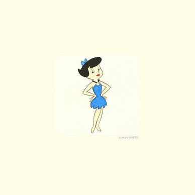 Betty Rubble Hanna Barbera Hand Tinted Color Etching Numbered and Framed