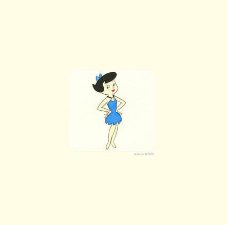 Betty Rubble Hanna Barbera Flintstones Hand Tinted Color Etching Numbered