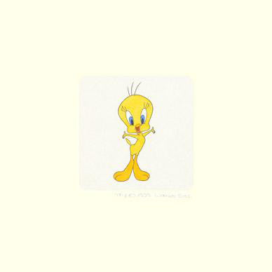 Tweety Bird Warner Bros Hand Tinted Color Etching Numbered and Framed