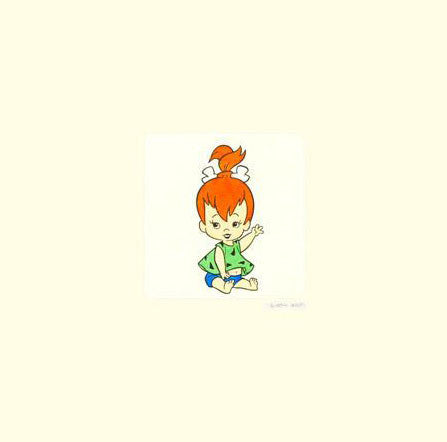 Pebbles Hanna Barbera Hand Tinted Color Etching Numbered