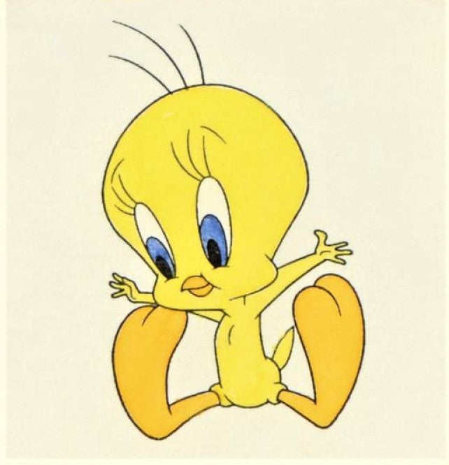 Tweety Bird Warner Bros Looney Tunes Hand Tinted Color Etching Numbered