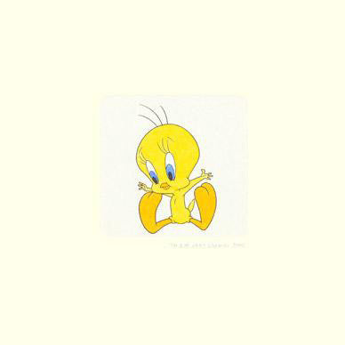 Tweety Bird Warner Bros Looney Tunes Hand Tinted Color Etching Numbered