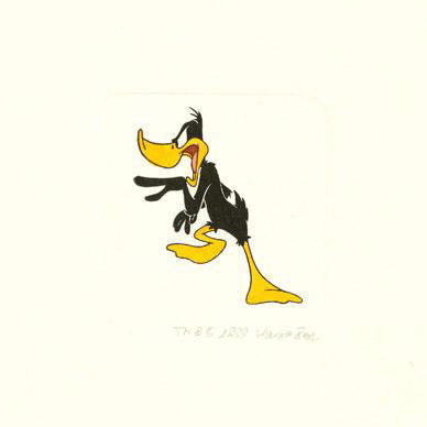 Daffy Duck Warner Bros Hand Tinted Color Etching Numbered