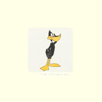 Daffy Duck Warner Bros Hand Tinted Color Etching Numbered