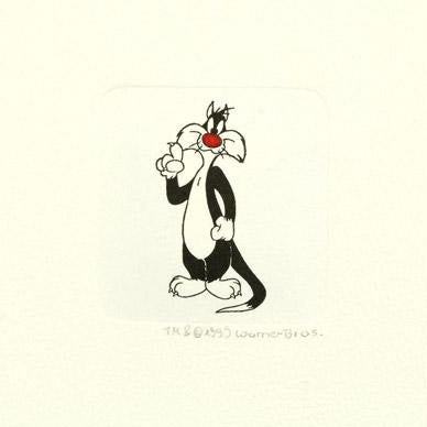 Sylvester the Cat Warner Bros Looney Tunes Hand Tinted Color Etching Set with Matching Edition Numbers