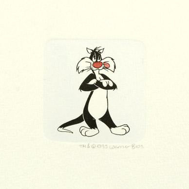 Sylvester the Cat Warner Bros Looney Tunes Hand Tinted Color Etching Set with Matching Edition Numbers