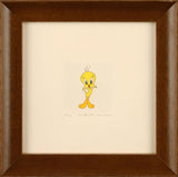 Tweety Bird Warner Bros Hand Tinted Color Etching Numbered and Framed