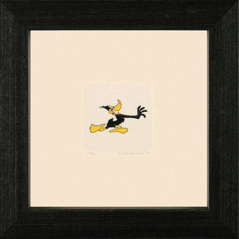 Daffy Duck Warner Bros Hand Tinted Color Etching Numbered and Framed