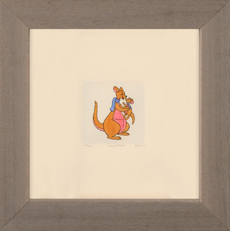 Kanga and Roo Disney Studios Winnie the Pooh Hand Tinted Color Etching Numbered